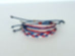 Red, White & Blue wax cord bracelet 3 pack