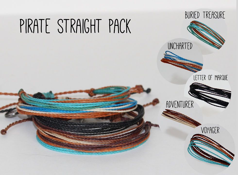 Thumbnail: Wax Cord Bracelet Straight Pack