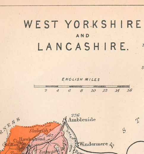 Thumbnail: Geological County Map West Yorkshire & Lancashire - Reproduction
