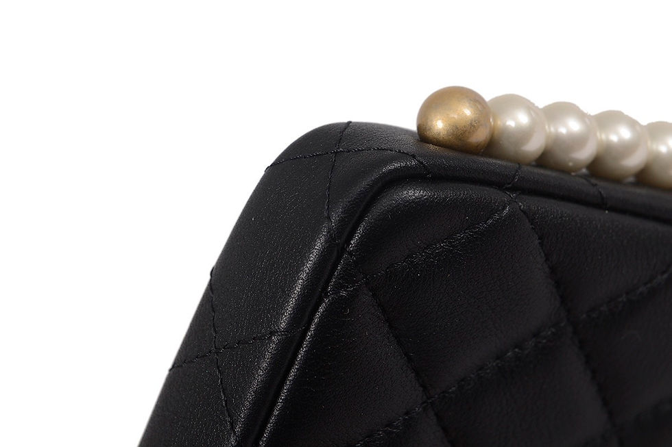 Thumbnail: CHANEL Pearl Chain Flap Card Holder