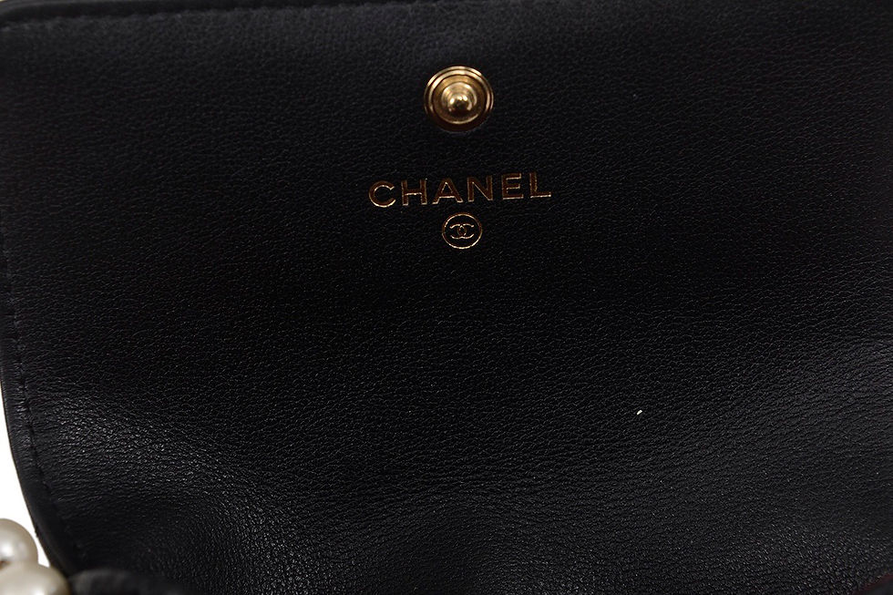 Thumbnail: CHANEL Pearl Chain Flap Card Holder