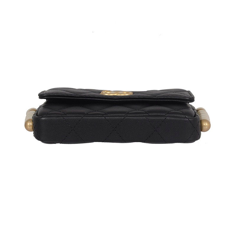 Thumbnail: CHANEL Pearl Chain Flap Card Holder