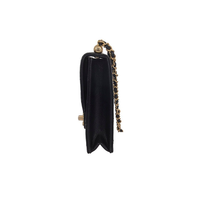 Thumbnail: CHANEL Vertical Flap Bag with Logo Acrylic Beads