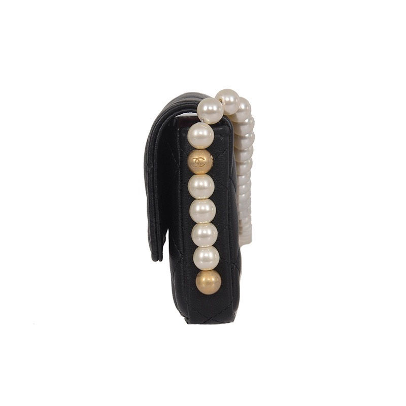 Thumbnail: CHANEL Pearl Chain Flap Card Holder