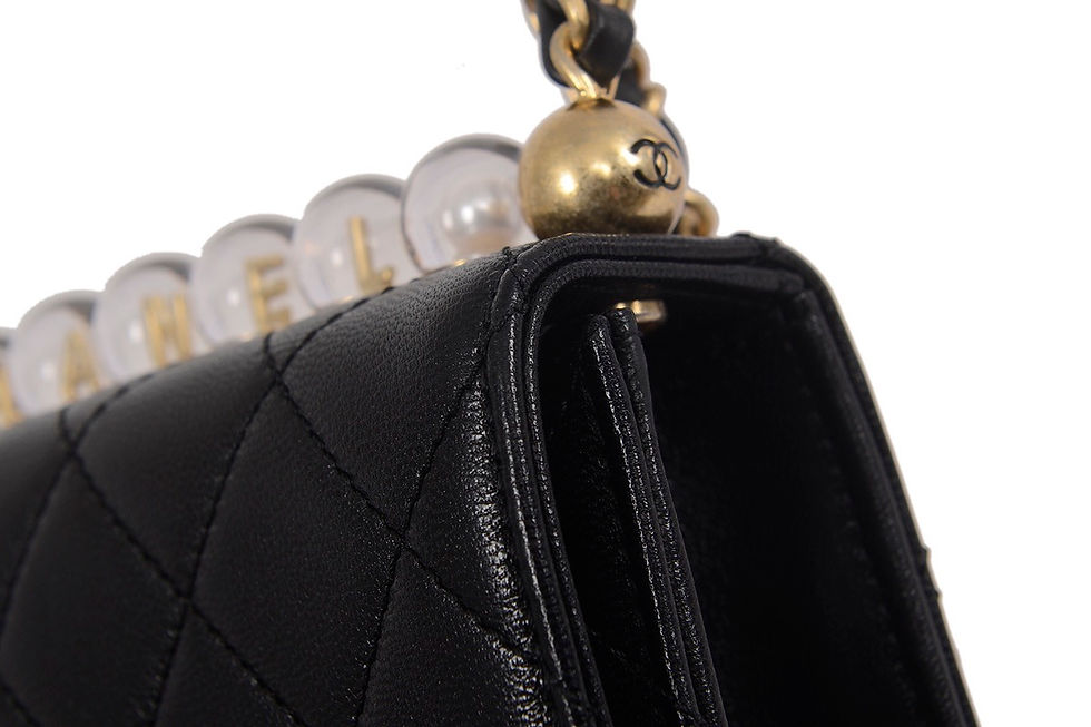 Thumbnail: CHANEL Vertical Flap Bag with Logo Acrylic Beads