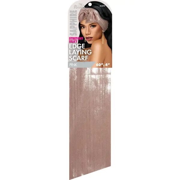 Thumbnail: Pink edge laying scarf with model 