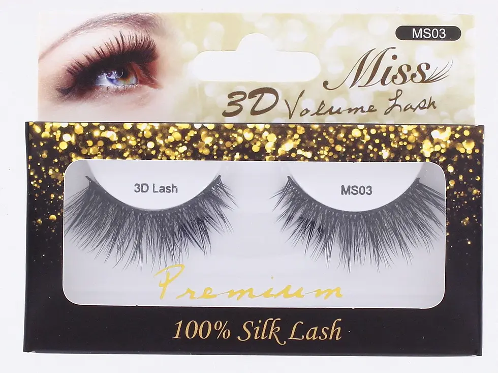 Thumbnail: Miss 3D Volume Lash MS03 Premium 100% Silk Lash false eyelashes for beauty.
