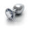 Miniatura: Plug Anale in Alluminio - Round Gem Butt Plug - Medium - Silver/Di