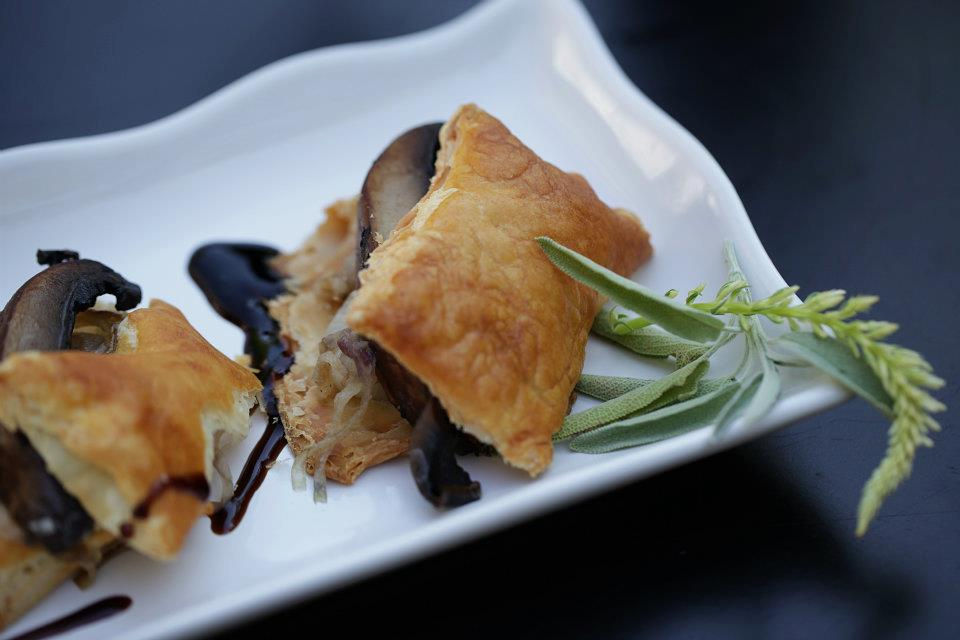 Portabella shallot puff pastry
