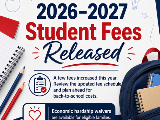 2026–2027 Student Fees Have Been Released