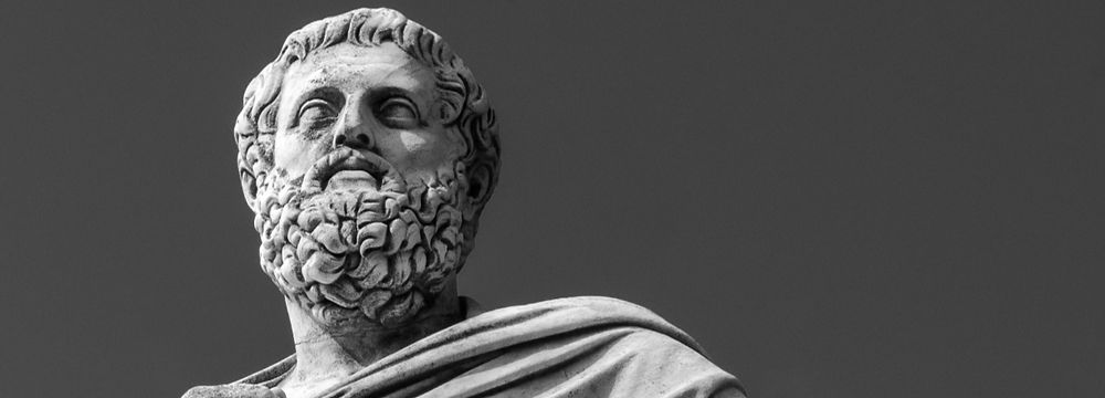 Close-up of classical statue bust