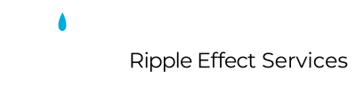 Animated logo of a water drop creating ripples in the water, representing Ripple Effect Services.