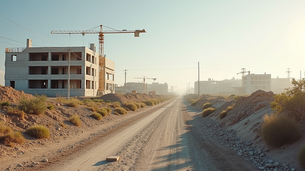 Vista de un área limpia después de la construcción