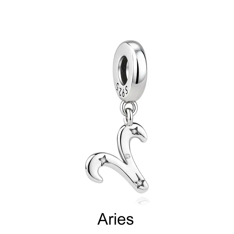 Thumbnail: 925 Sterling Silver Charms Fit Original Bracelets Star Moon Sun Spaceman Pendant