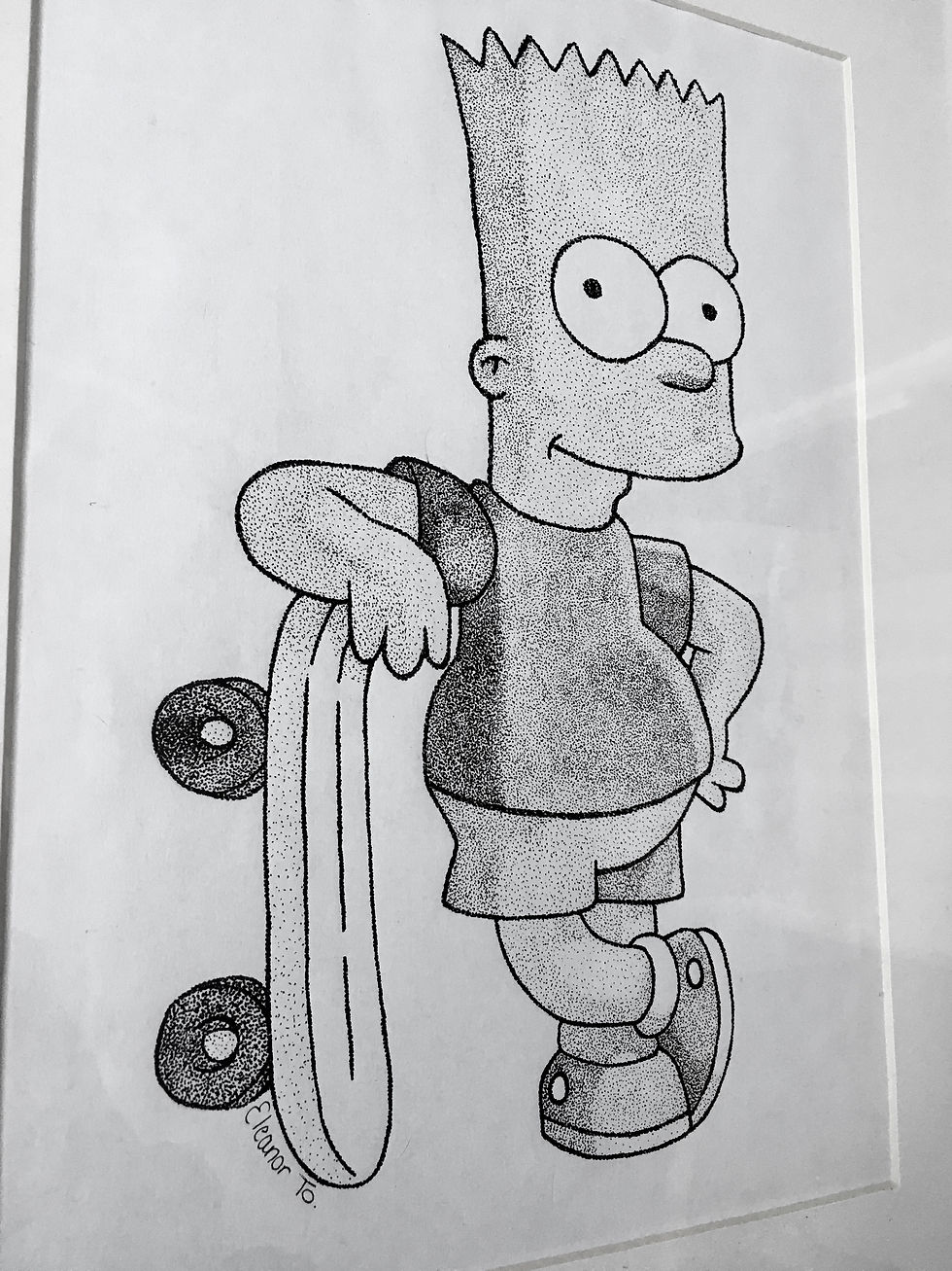 Thumbnail: Bart Simpson Pointillism Print