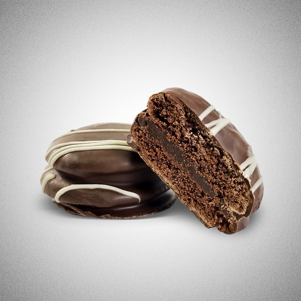 Alfajores Tradicionais - Chocolate Meio Amargo - Bandeja com 18 unidades