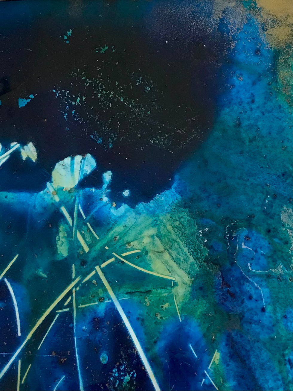 Œuvre réalisée sur papier Lanavanguard. En technique mixte avec des encres et médiums.