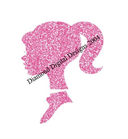 Thumbnail: Pink Glitter Barbie Doll Set 10+ Sublimation Png /Svg /Pdf/Jpg Digital Download