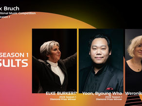 The results of Max Bruch International Music Competition 2024 Season 1 have been published
