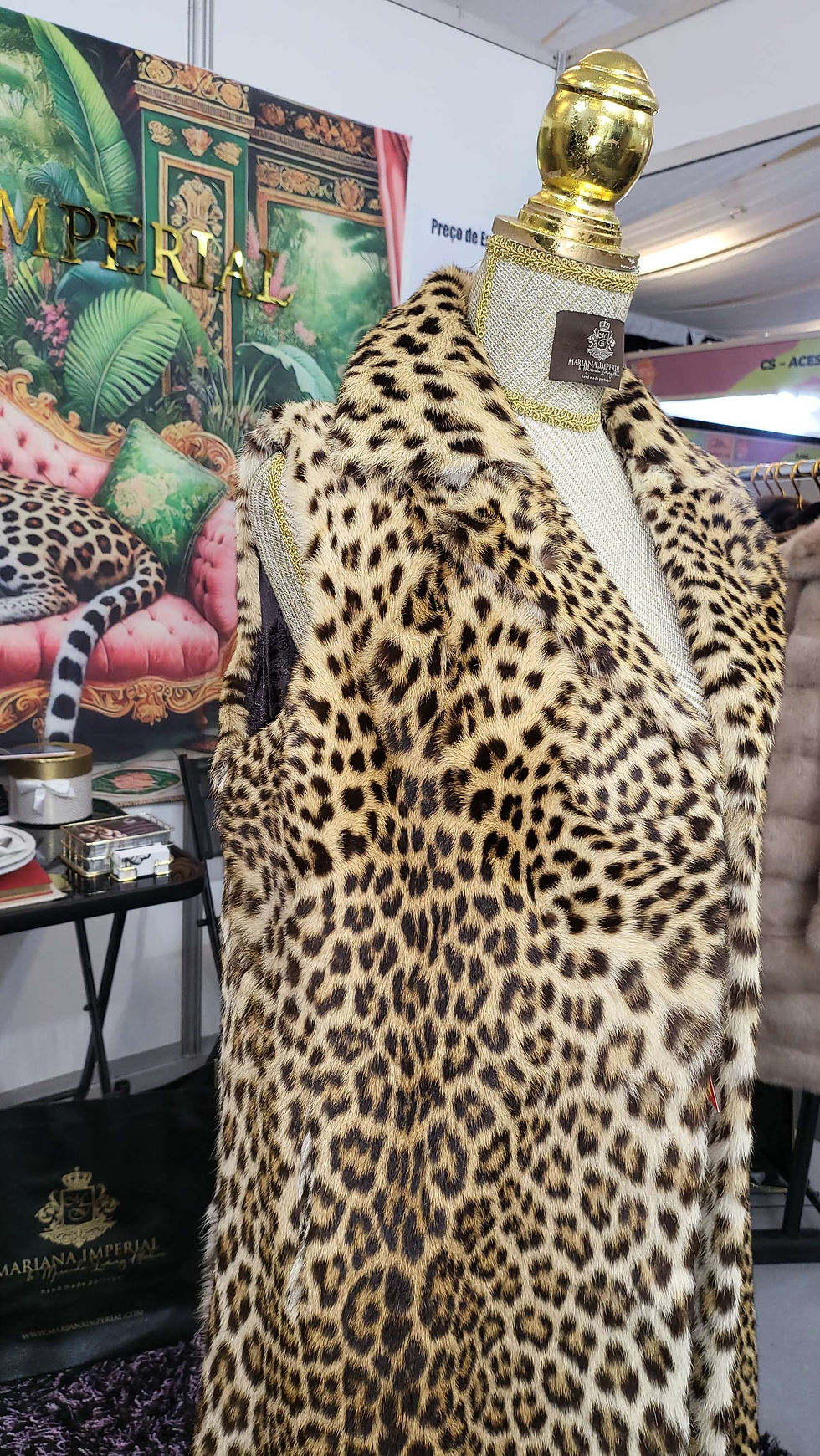 Miniatura: CL 192 /Colete pêlo autêntico de Leopardo, EDIÇÃO Exclusiva, tamanho M-L 