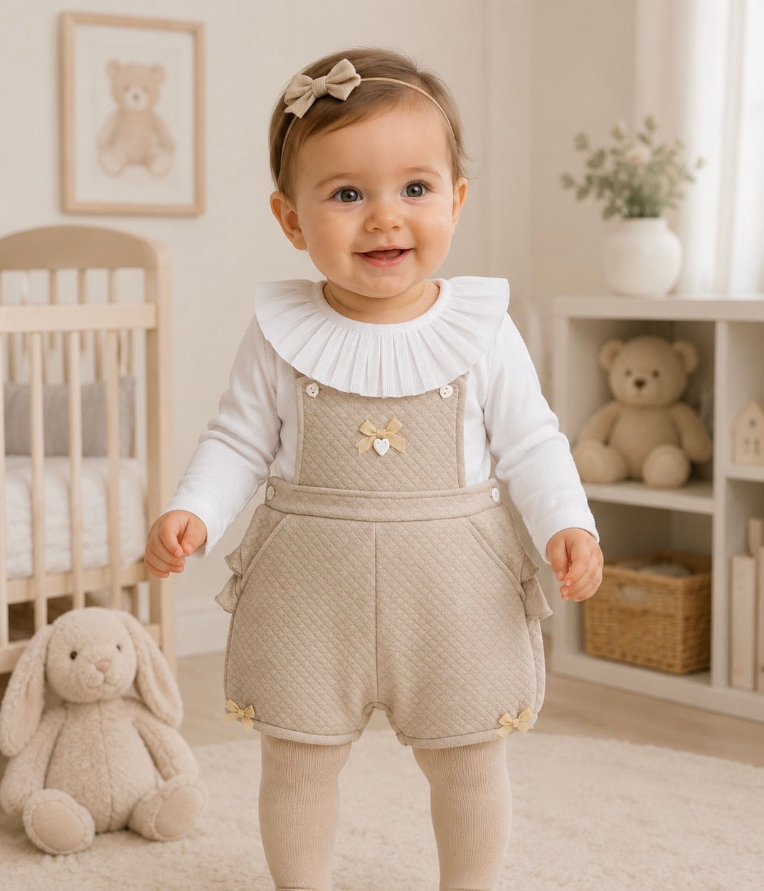 Bluesbaby pleat dungaree set