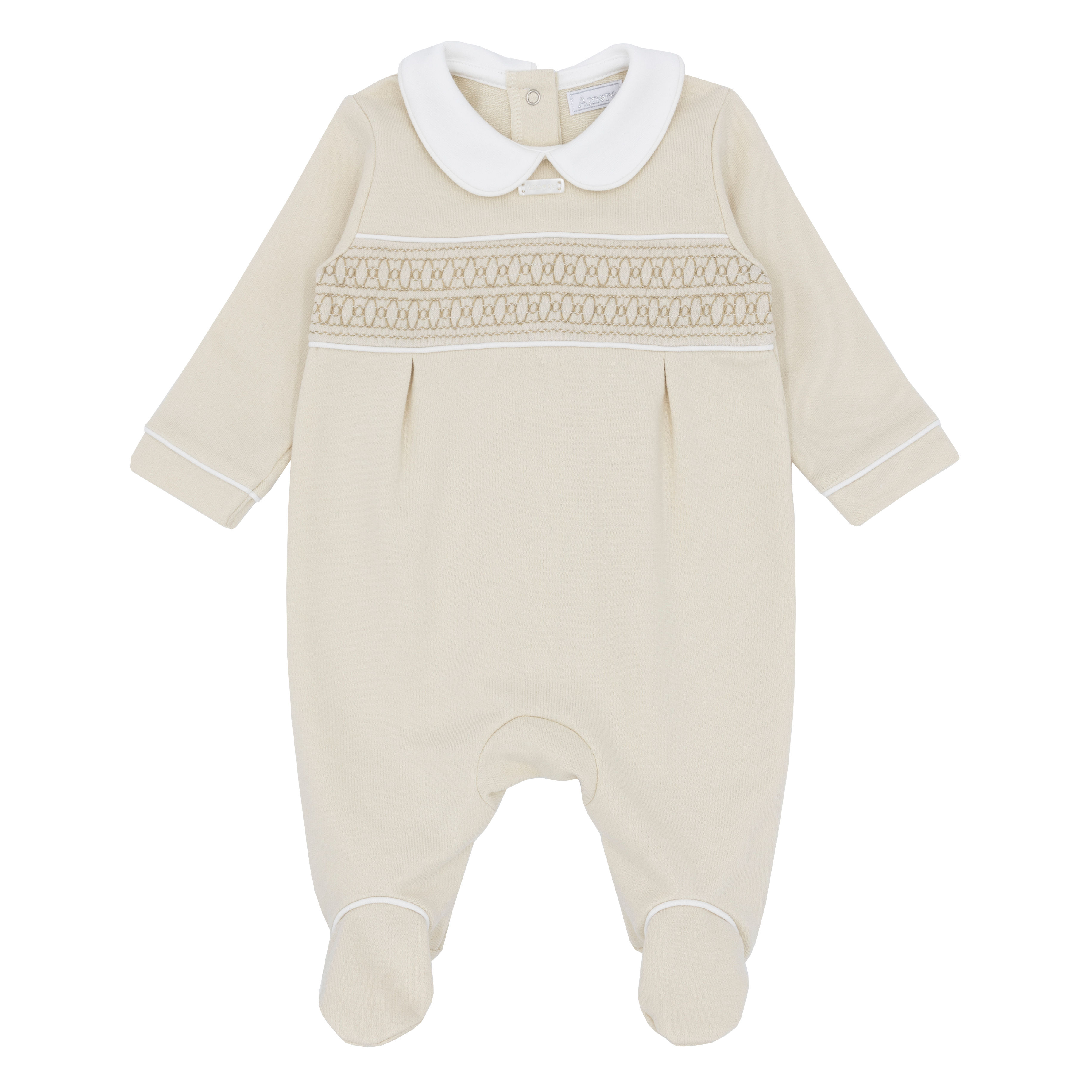 Amore unisex smocked sleepsuit
