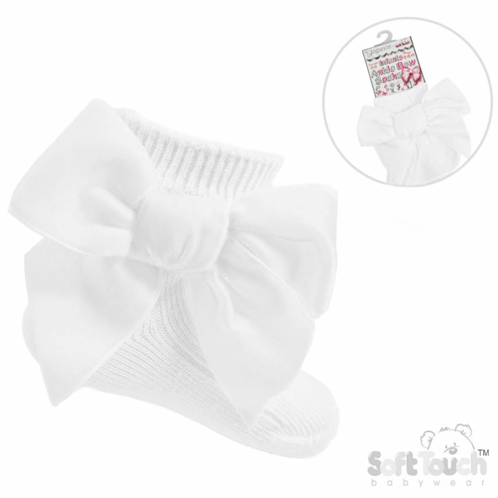 Soft Touch velour bow socks