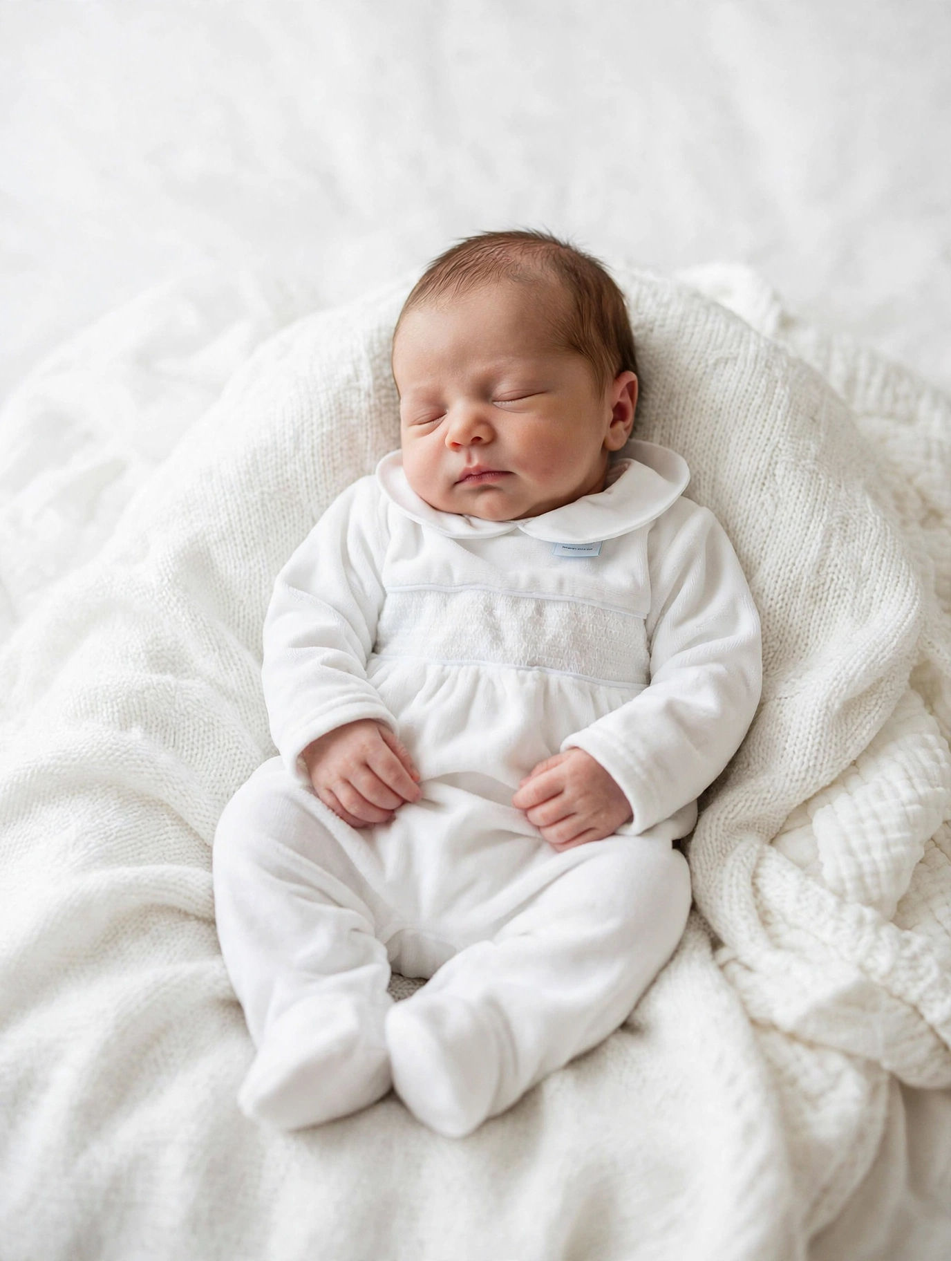 Sardon smocked sleepsuit