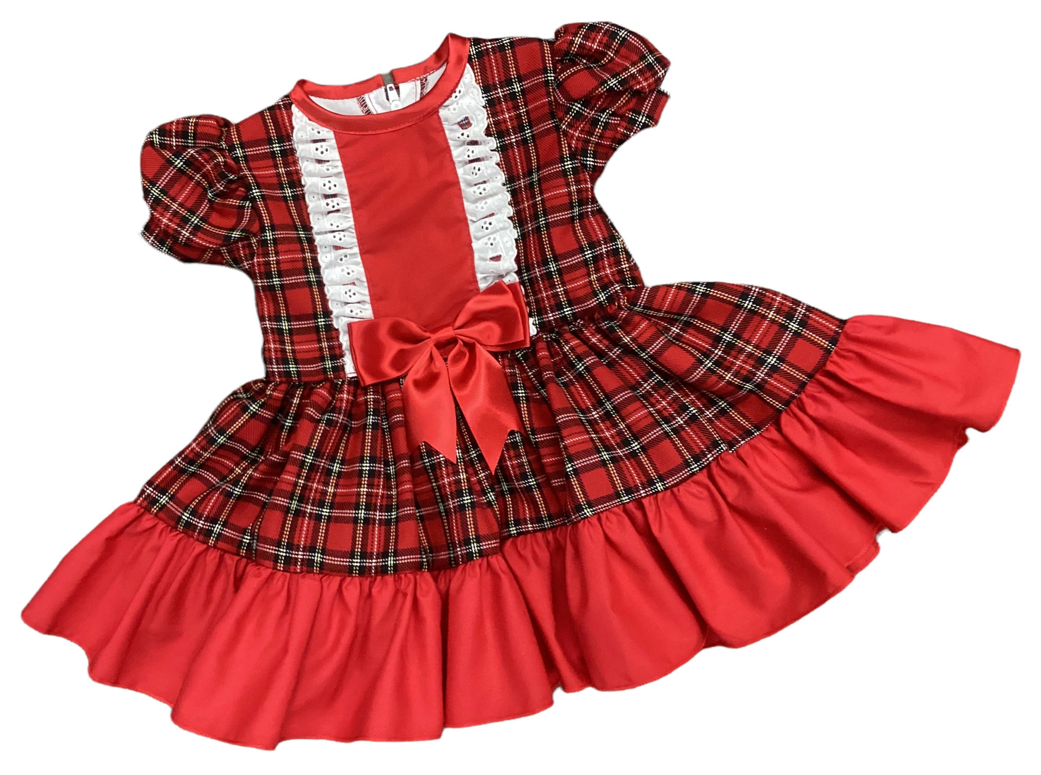 Tartan bow dress