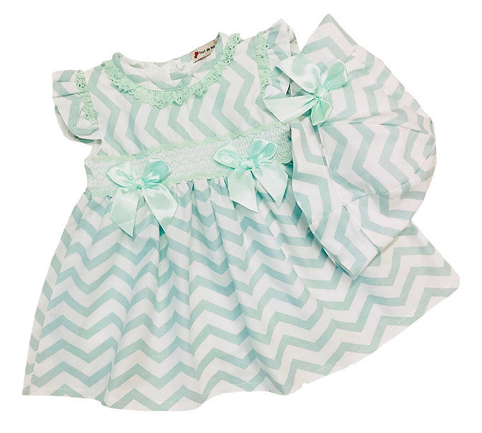 Zig zag dress sundress with sunhat
