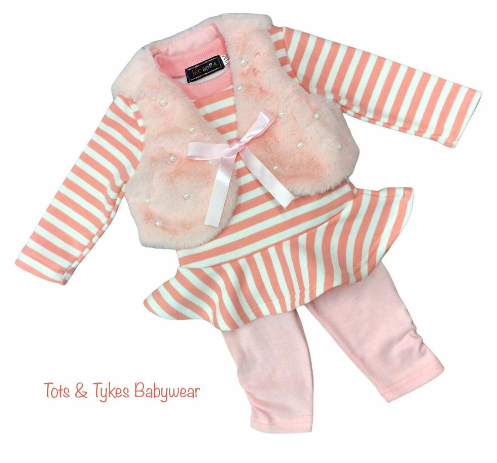 Girls 3pc gilet set