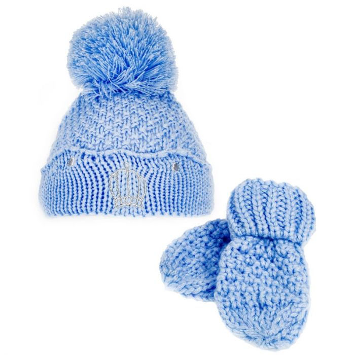 Soft Touch crown hat & mitts set