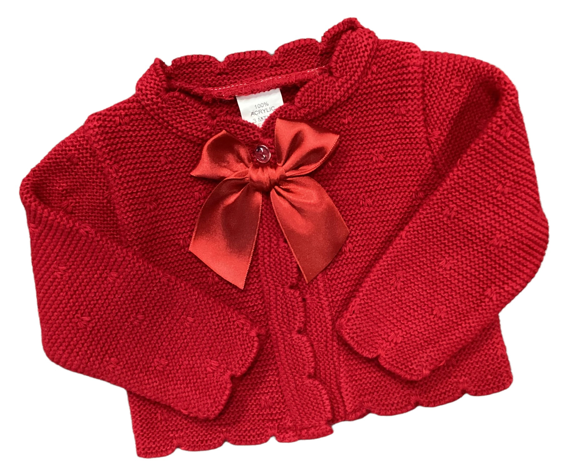 Bow cardi (red)