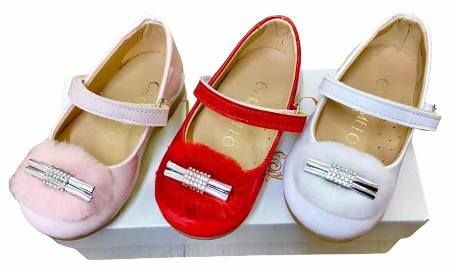 Caramelo Kids diamanté ballerina shoes