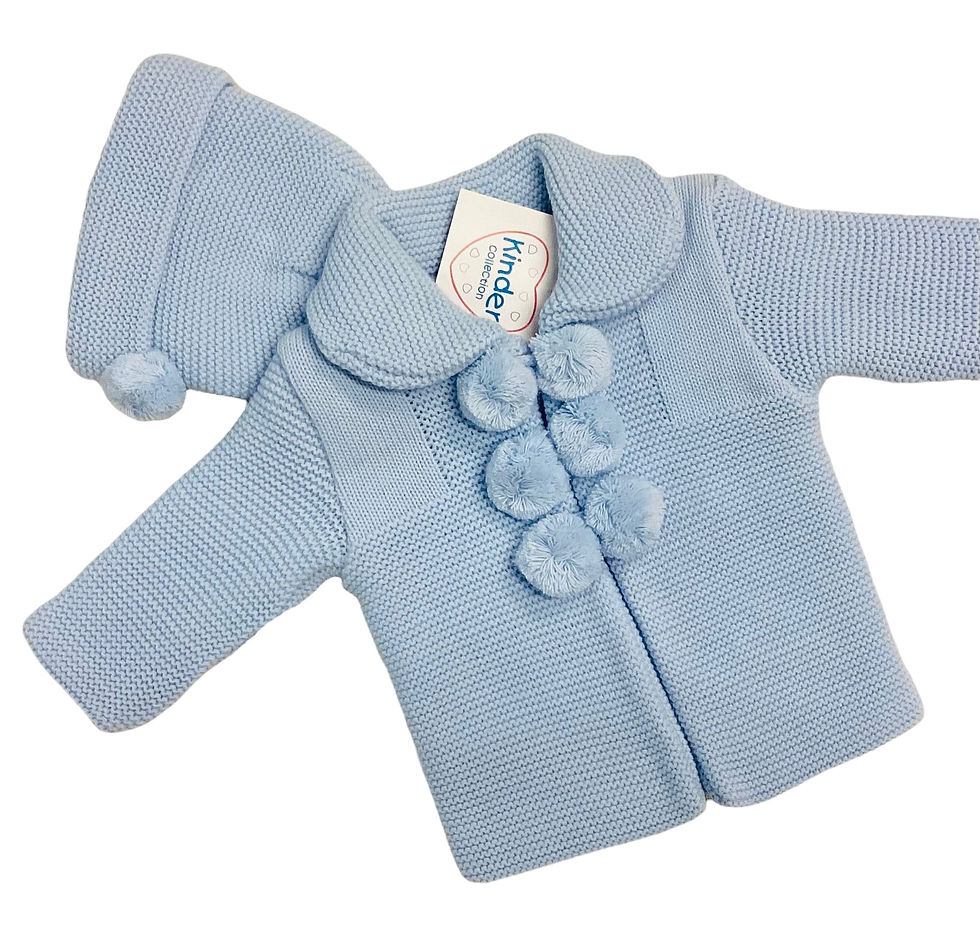 Kinder pom coat & hat set