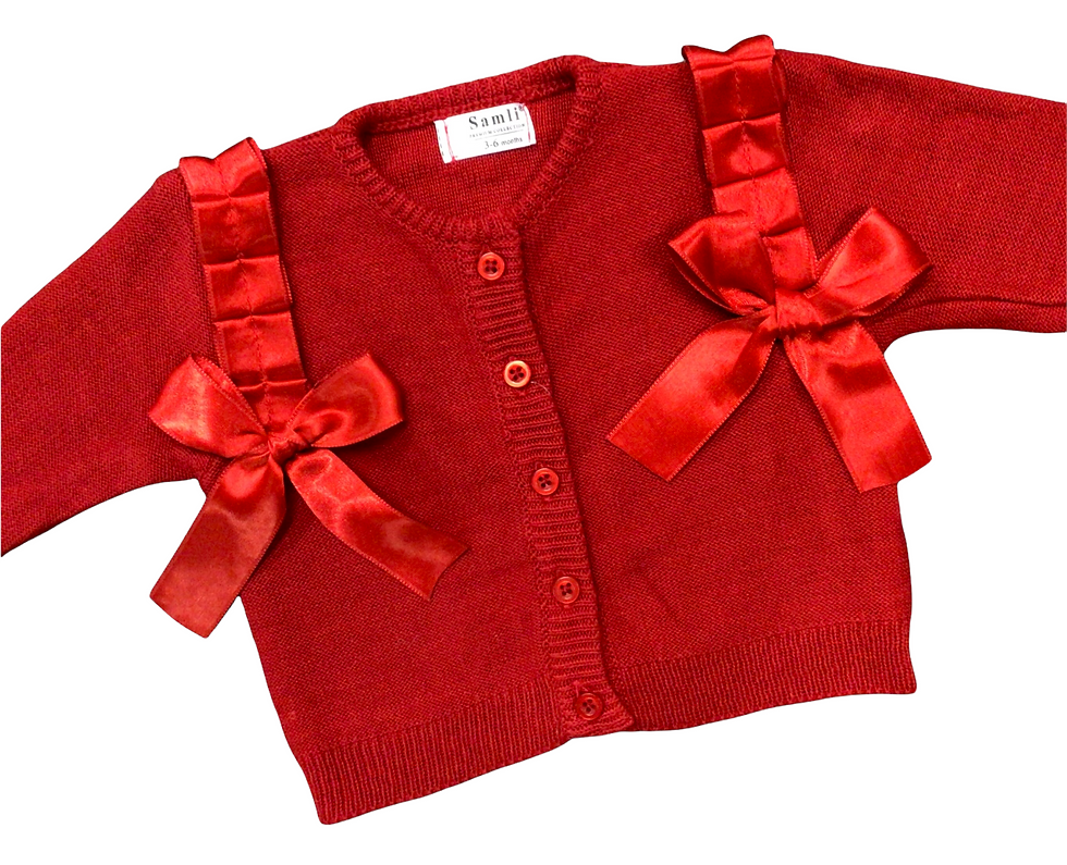 Samli Baby ribbon bow cardi