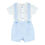 Thumbnail: Baby Ferr stripe dungaree set