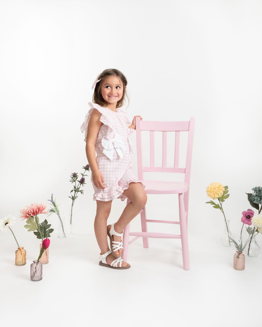 Caramelo Kids bow playsuit