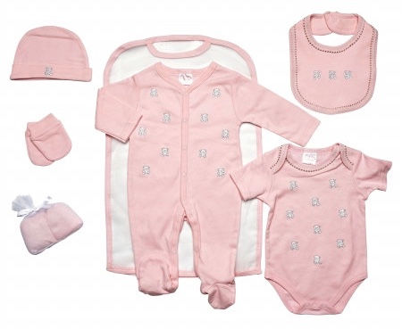 Just Too Cute 6pc teddy layette set