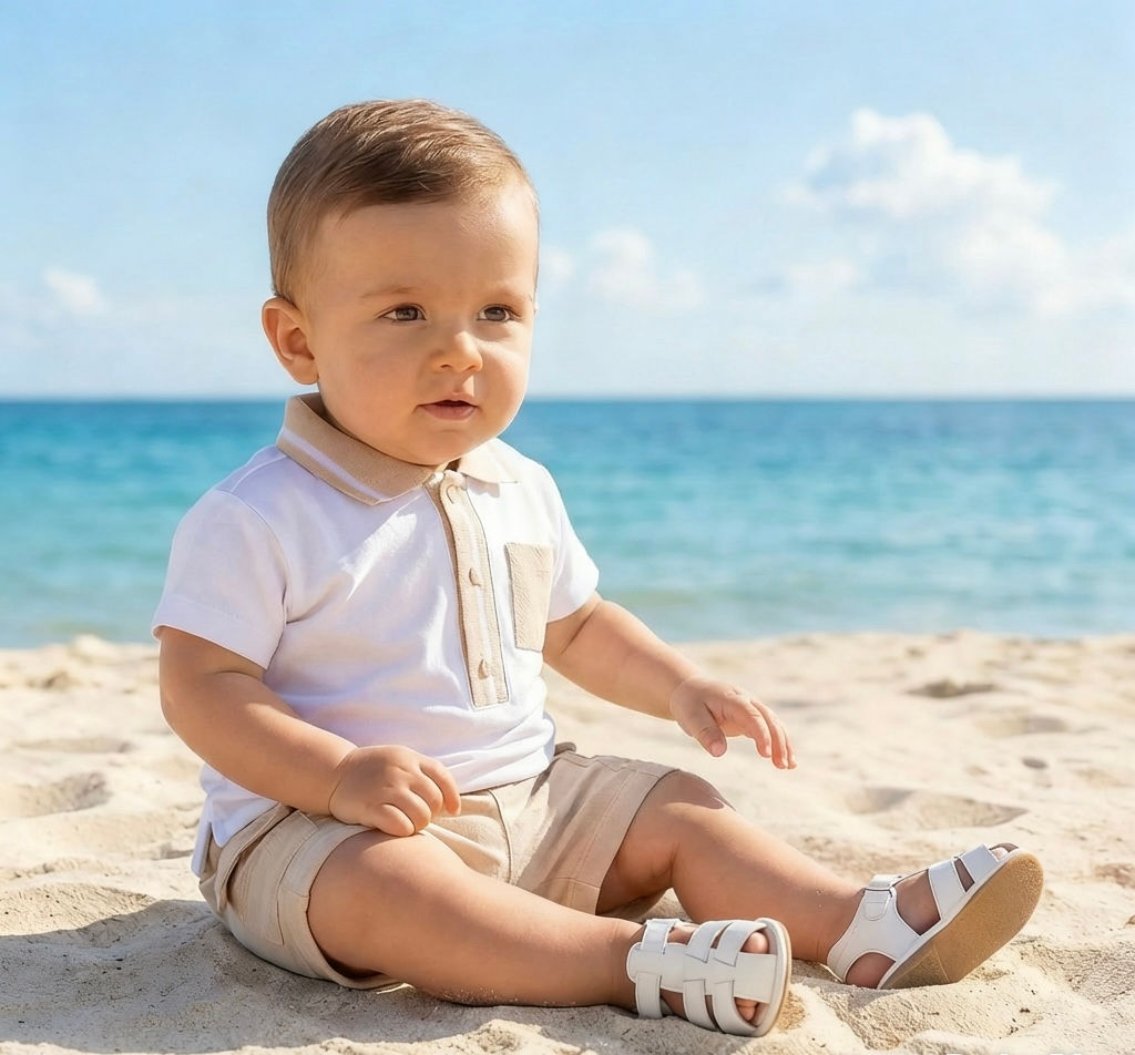 Mintini polo shorts set