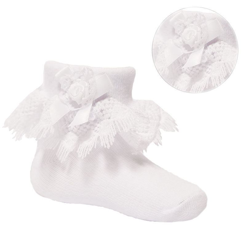 Soft Touch lace bow socks