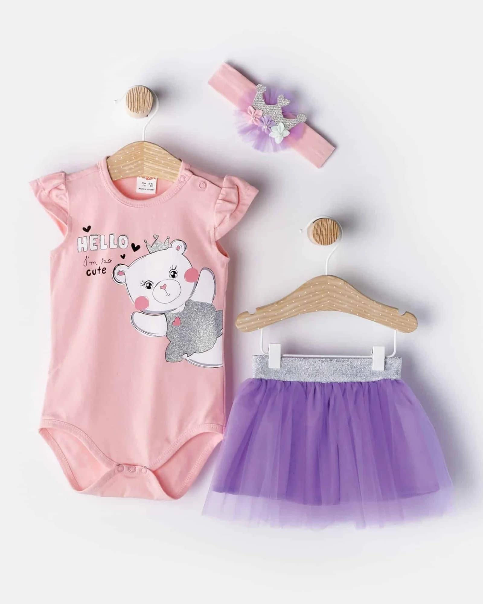 3pc teddy tutu set