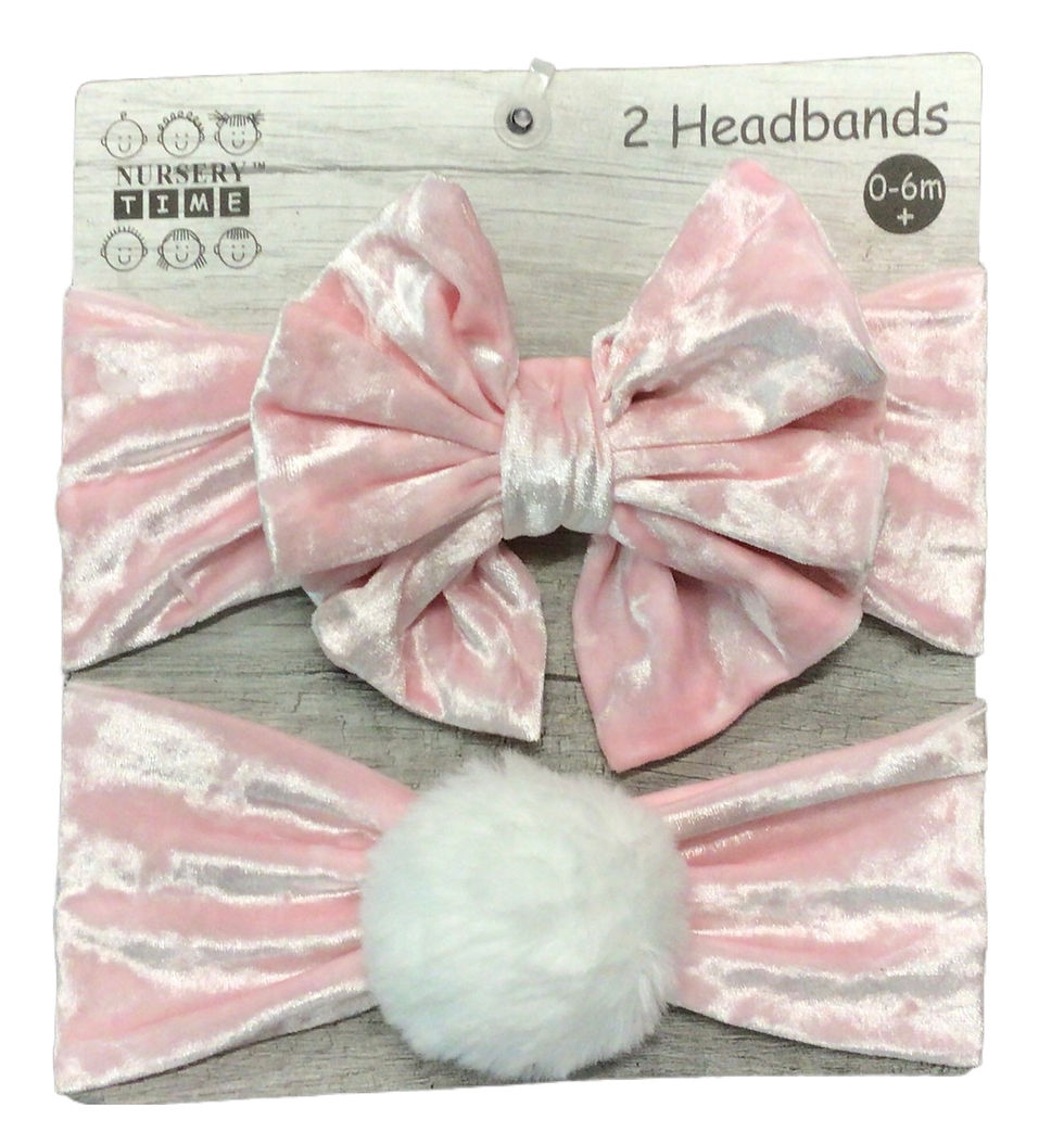 Nursery Time twin pack headband set