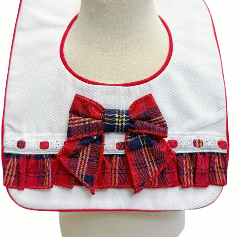 Wee Me tartan bib