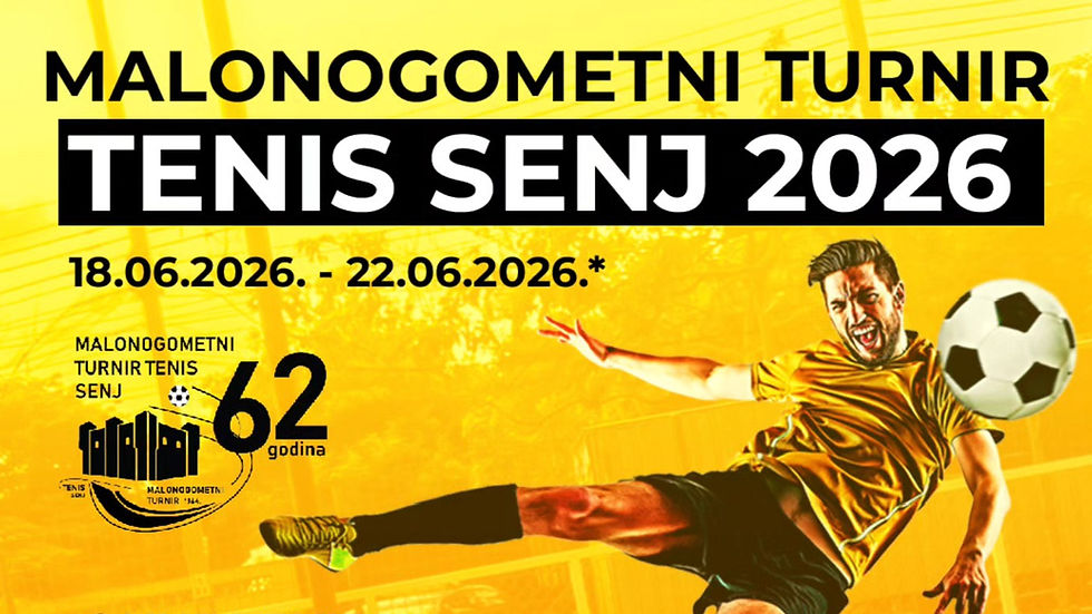 Otvorene prijave za 62. Malonogometni turnir "Tenis Senj 2026."