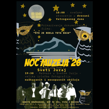Noć muzeja ’26 u Svetom Jurju: Velika izložba fotografija i dokumentarni film o mesopustu