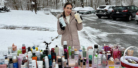 Donating beauty products