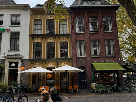 Autumn on the square in Utrecht
