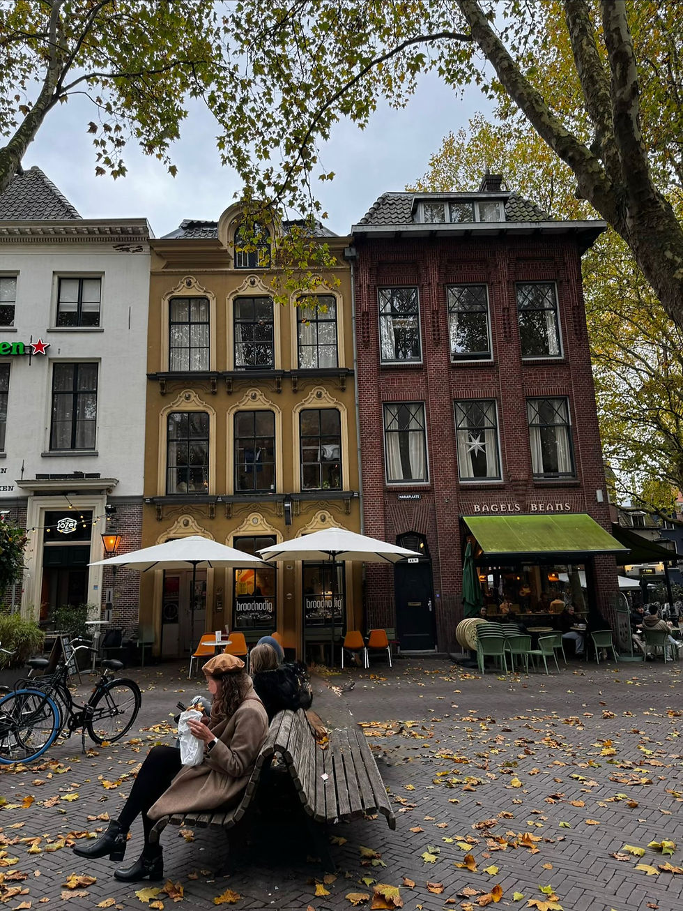 Autumn on the square in Utrecht
