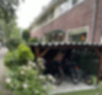 bicycle parking in front of rijtjeshuises, or townhomes